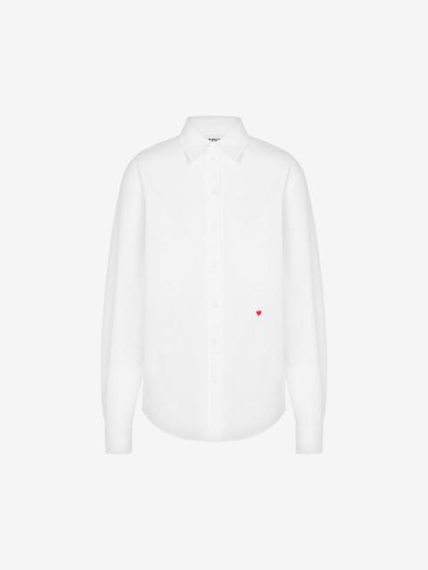 LITTLE HEART EMBROIDERY POPLIN SHIRT