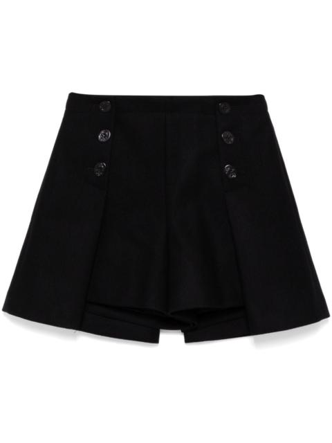 pleated tailored short