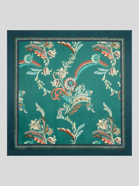 SILK SCARF WITH DAFFODIL MOTIF