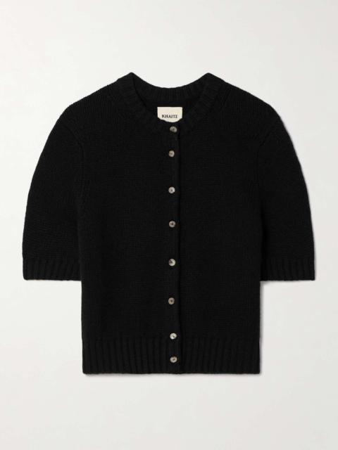 Nora cropped cashmere cardigan Black