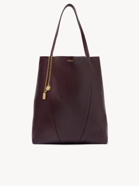 LARGE CHLOÉ SPIN TOTE BAG IN GRAINED LEATHER