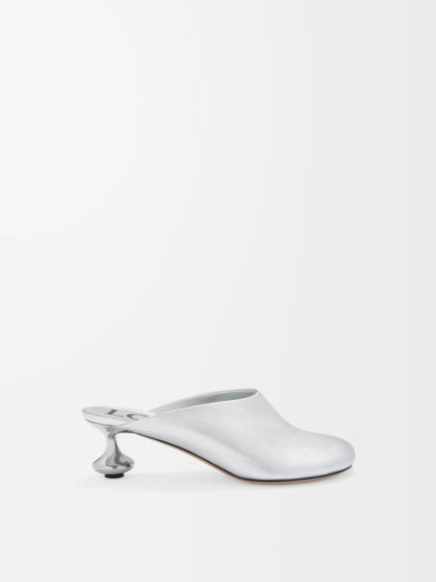 Toy mule in laminated lambskin