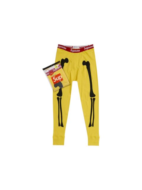 Supreme Hanes Bones Thermal Pant FW25 (1 Pack) Yellow