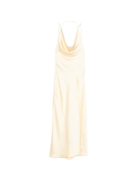 Vera cowl-neck maxi dress