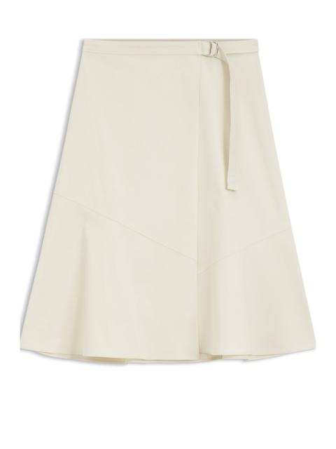 A-LINE WRAP SKIRT IN STRETCH COTTON