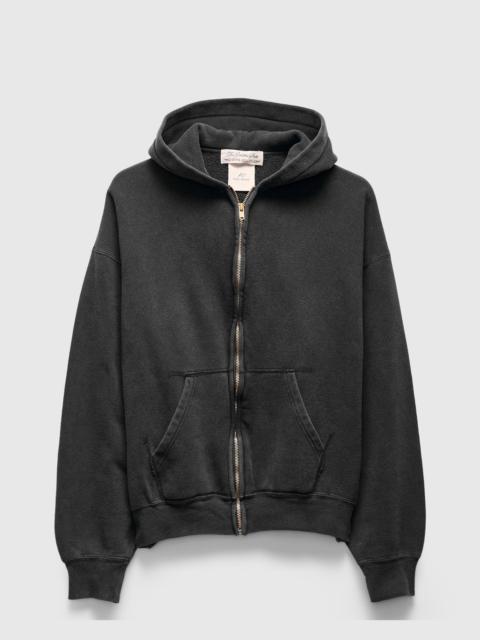14G Brushed Fleece Zip Hoodie in Black