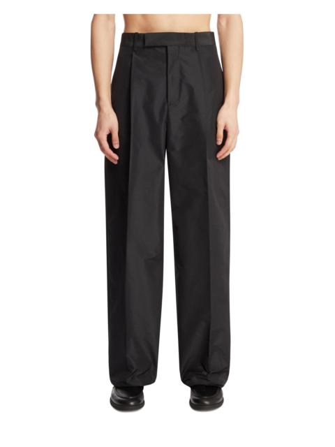 Black Center-Pleat Pants