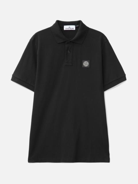 SLIM-FIT SHORT-SLEEVE POLO SHIRT WITH COMPASS PATCH