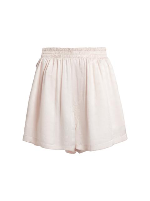 Logo-Jacquard Silk Boxer Shorts white