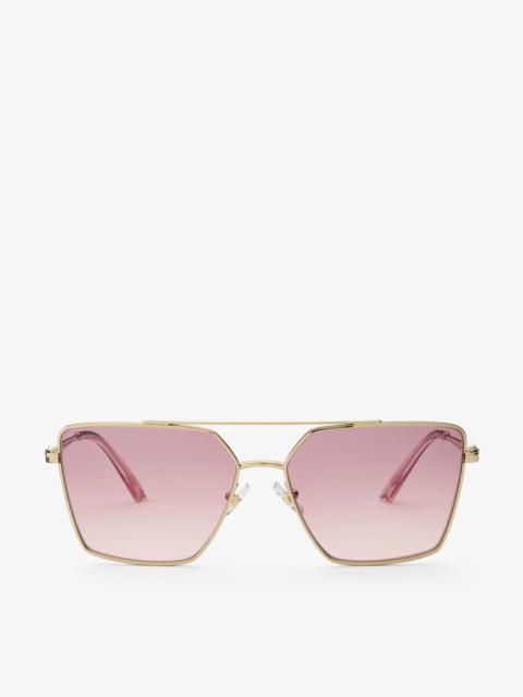 Joss 
Pale Gold Square Sunglasses