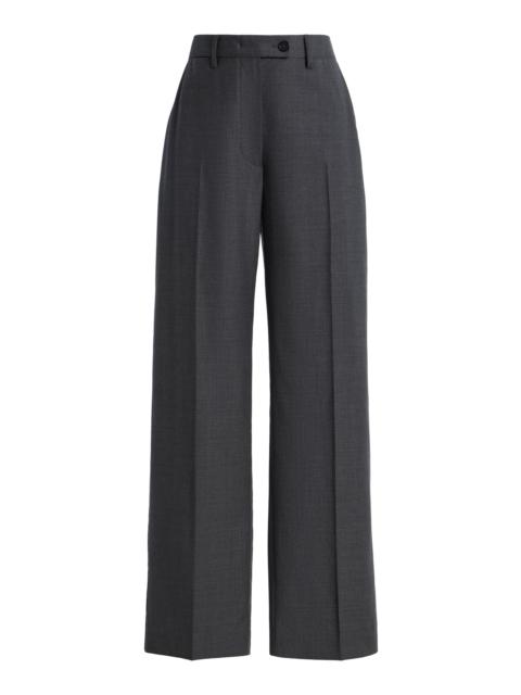 Wool Straight-Leg Pants grey