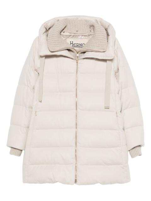 hooded quilted coat