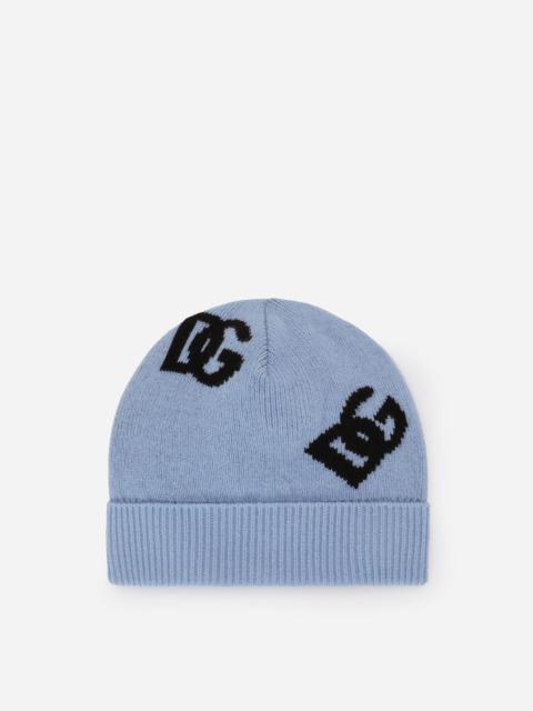 Wool jacquard hat with DG logo