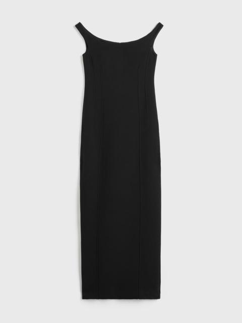 Curved off-shoulder dress black