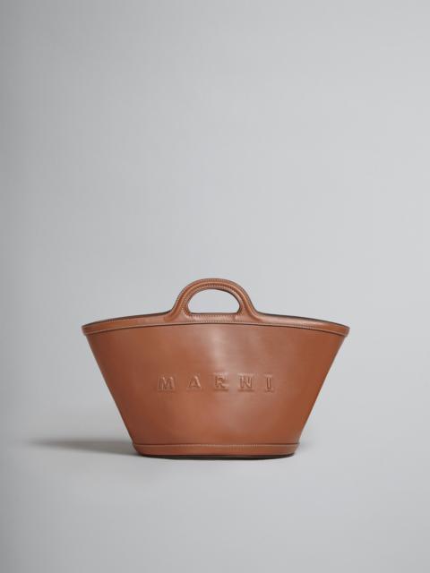 TROPICALIA SMALL BAG IN BROWN LEATHER