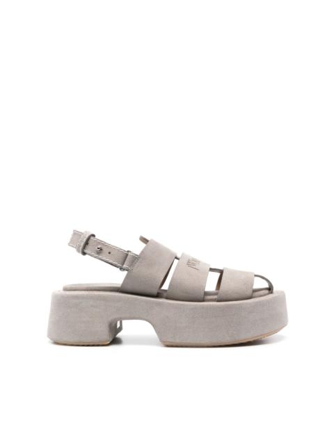 suede platform fisherman sandals