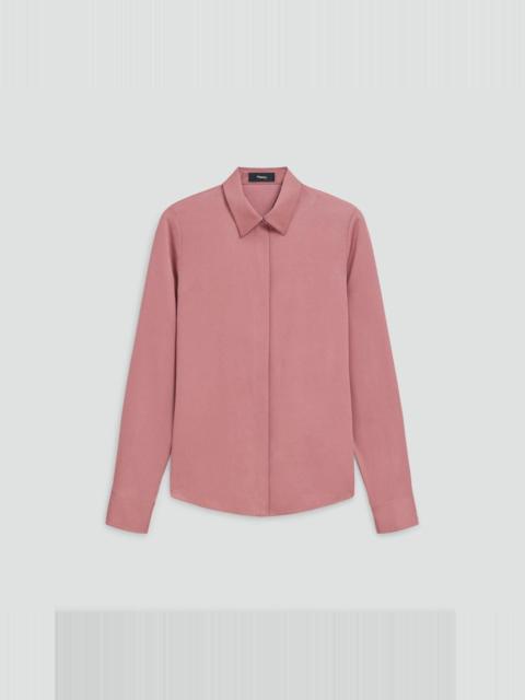 Fitted Shirt in Silk Georgette