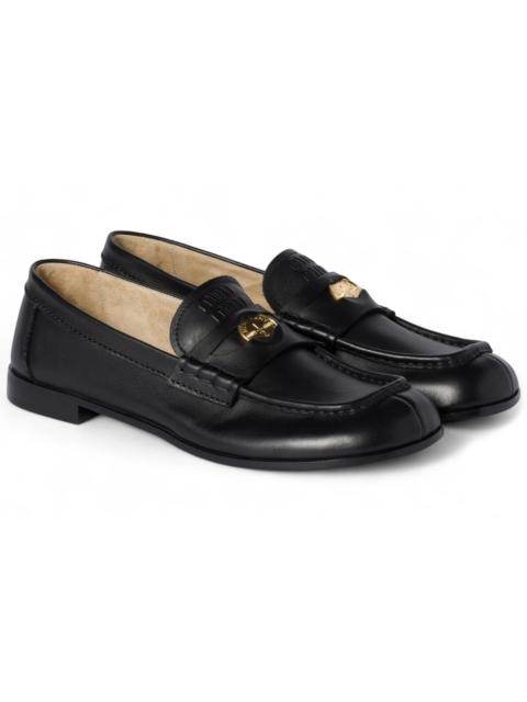 Miu Miu Leather Penny Loafers Black (Women's)