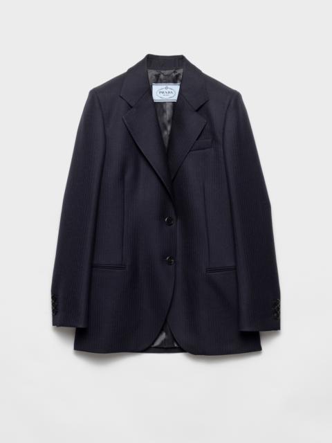 Single-breasted chevron jacket