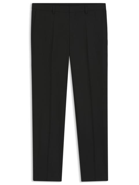 SLIM-FIT TROUSERS IN WOOL-BLEND POPLIN