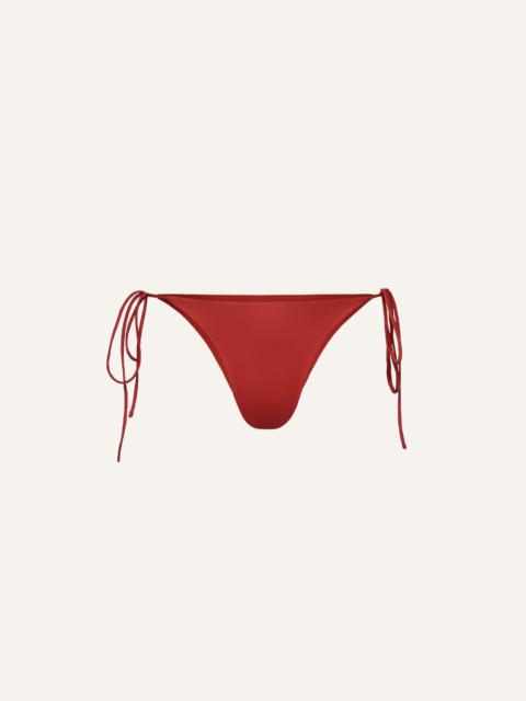 String tie swim bottom in rust