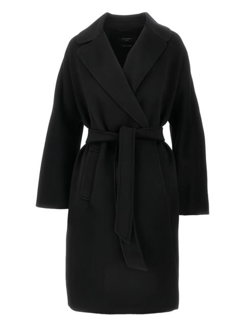 notched belted coat