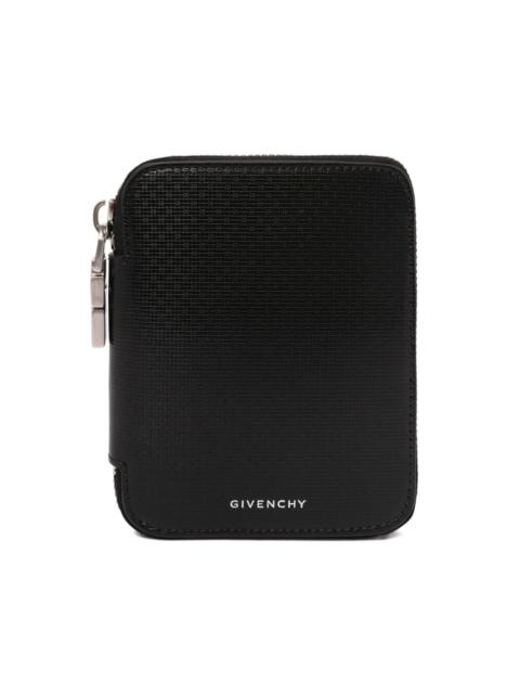 zip-around leather wallet