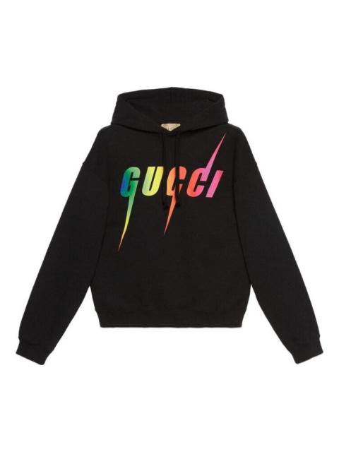 GUCCI Cotton Hoodie with Gucci Blade print 'Black' 700120-XJFL9-1152