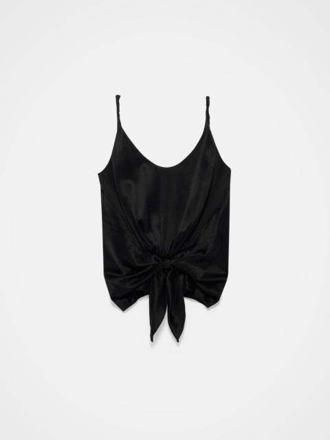KNOTTED WAIST CAMI TOP IN BLACK
