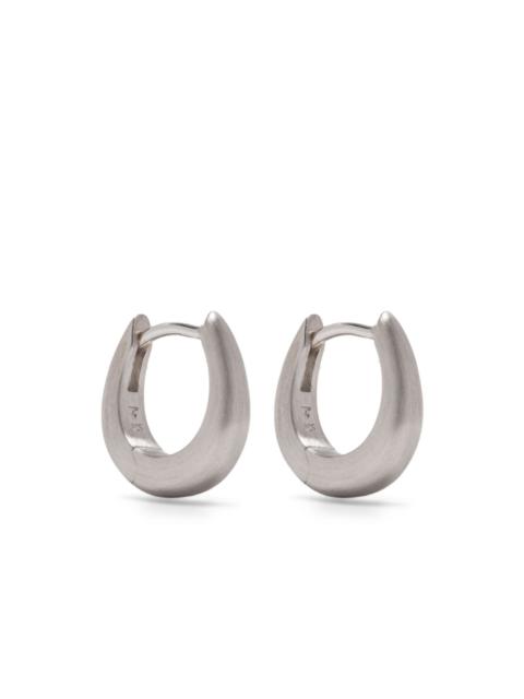 satin huggie earrings