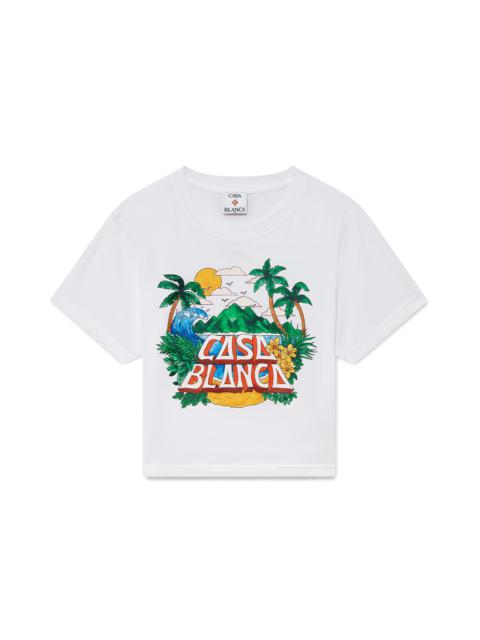 Casa Beach Wave Cropped T-Shirt | Casablanca Paris