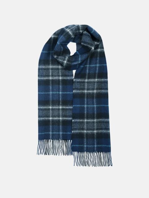 Unisex Oversized Lambswool Scarf MaCrae Hunting Blue