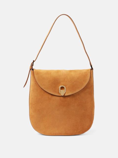 Tondo Large suede shoulder bag