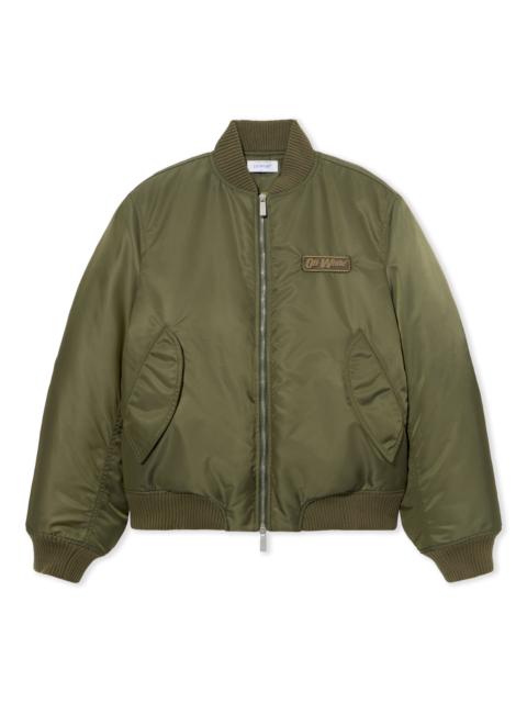 Off-White Embroidered Nylon Bomber Jacket