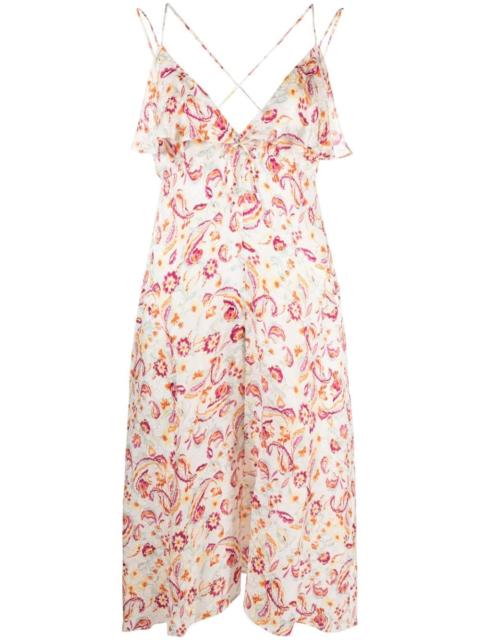 flower-print midi dress