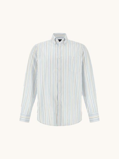 COTTON TWILL SHIRT WITH STRIPED PATTERN
