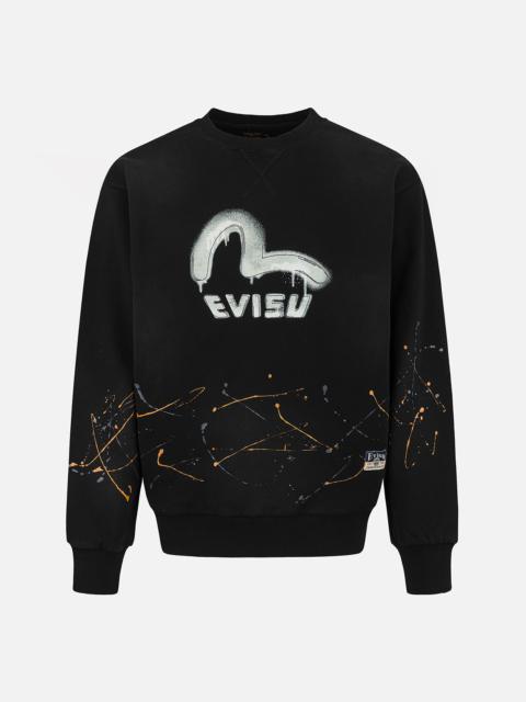 Logo and Seagull Print Relax Fit Sweatshirts