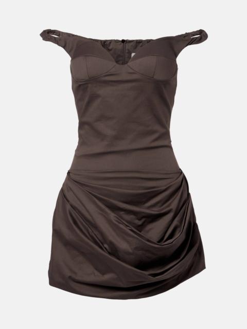 Cotton-blend minidress