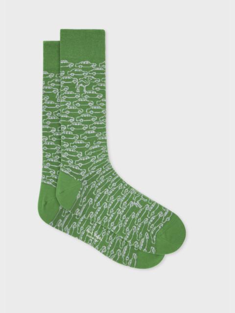 Green 'Camel Cars' Socks