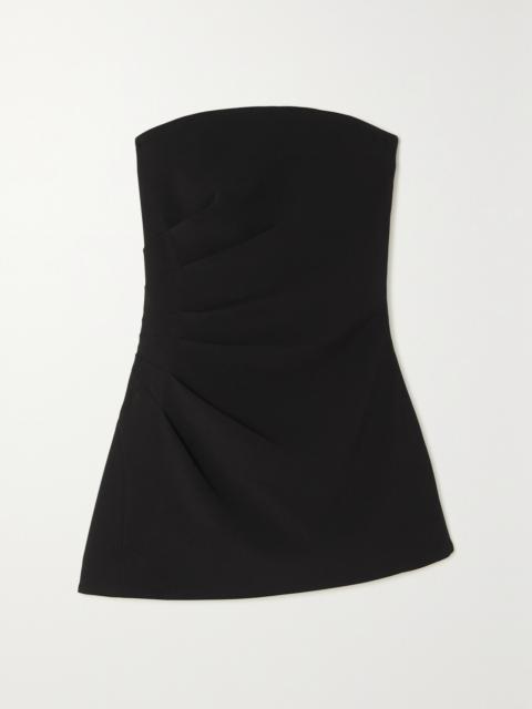 Strapless Gathered Crepe Top