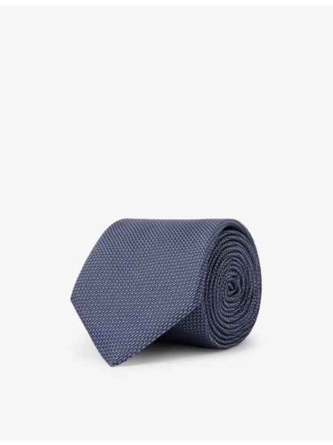 Ceremony textured silk-blend tie