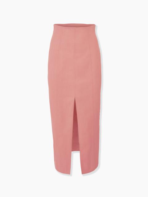 Denim High-Waist Midi Skirt