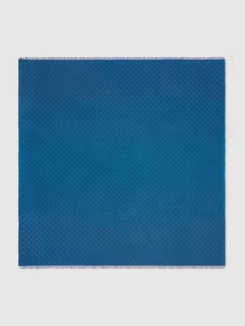 Printed GG cotton wool lamé shawl