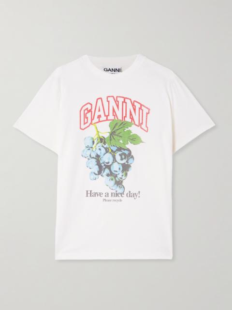 Grapes Printed Organic Cotton-jersey T-shirt