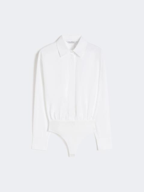 Poplin shirt bodysuit - OPTICAL WHITE