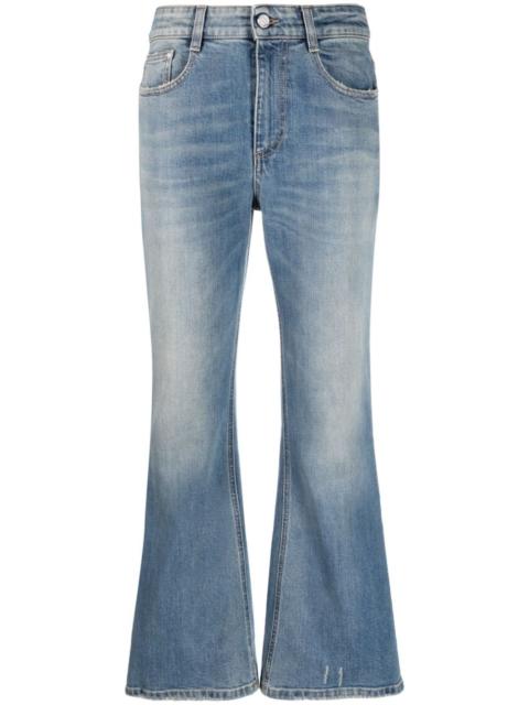 stonewashed bootcut jeans