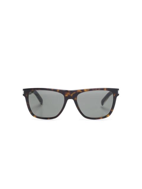 tortoiseshell-effect square-frame sunglasses