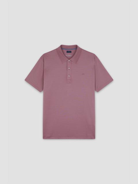 POLO SILVER IN FINE PIQUÉ COTTON WITH SHARK FIN EMBROIDERY