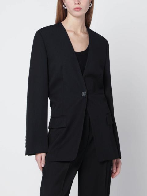 Black wool-blend jacket