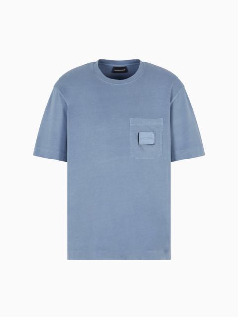 ASV JERSEY T-SHIRT WITH LEATHER LOGO PATCH